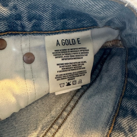 Agolde High Rise Light Blue Cut Off Denim Jean Shorts Size 25 new photos at end - Picture 16 of 16